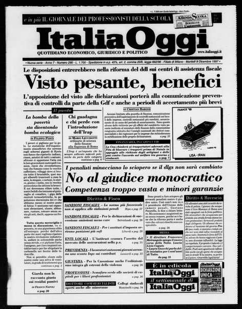 Italia oggi : quotidiano di economia finanza e politica